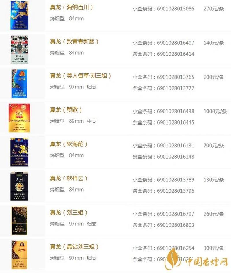 正品香烟真龙香烟多少钱一盒【真龙香烟什么价格】|低价香烟网
